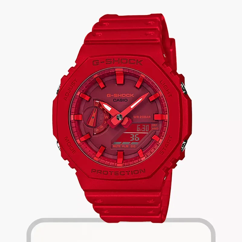 Casio G-Shock Carbon Core Red Men's Watch- GA-2100-4A